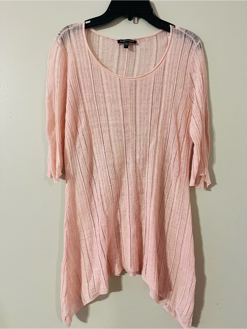 EILEEN FISHER Pale Pink Knit Top Sz S